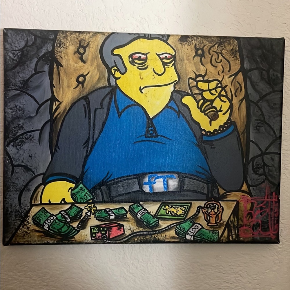 Hand painted Simpsons artwork